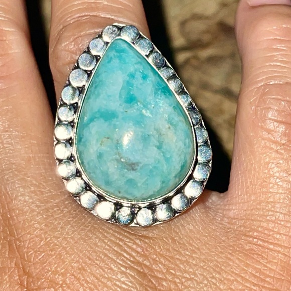 Amazonite Ring Size 8 1/4 - Picture 8 of 10
